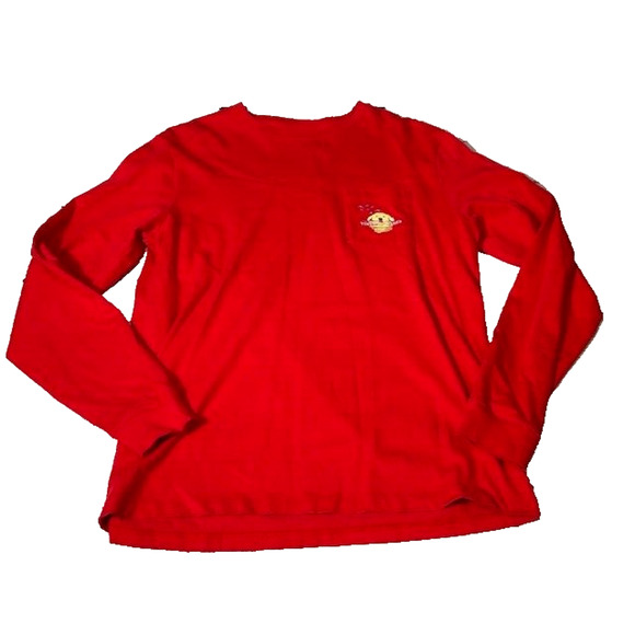 Vineyard Vines Mens Good Boy Long-Sleeve Pocket Tee Shirt Graphic Print Red M - Picture 1 of 9